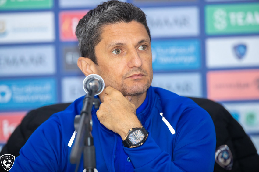 المؤتمر الصحافي الذي يسبق لقاء الهلال والرائد دوريًا